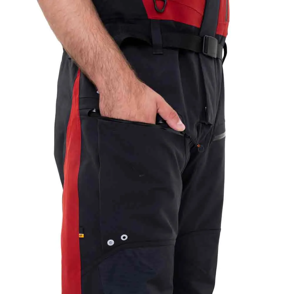 Купить Graff 719-o-b-4-m-176/182 брюки с бретелями Warmguard Winter 719-O-B-4 Black / Red 65x50x5 7ft.ru в интернет магазине Семь Футов
