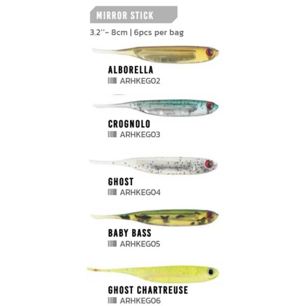 Купить Herakles ARHKEG06 Мягкий приманка Mirror Stick 80 mm Ghost Chartreuse 7ft.ru в интернет магазине Семь Футов