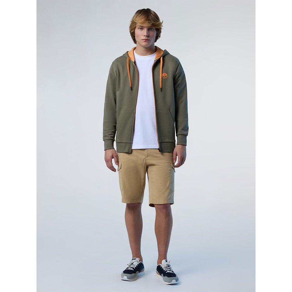 Купить North sails 691224-0441-XXL Толстовка на молнии Basic Зеленый Dusty Olive 2XL 7ft.ru в интернет магазине Семь Футов