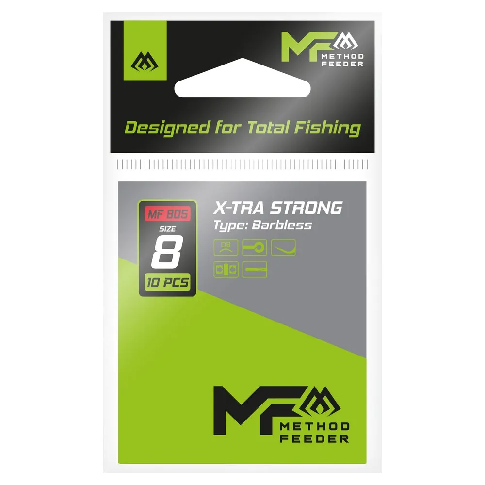 Купить Mikado HMF805B-14 одноглазый крючок без бородки X-Tra Strong Grey 14 7ft.ru в интернет магазине Семь Футов