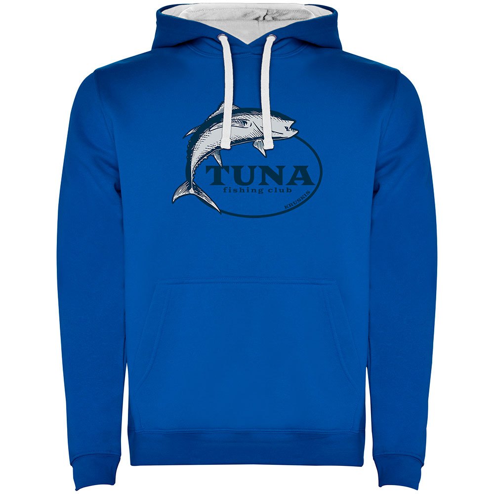 Купить Kruskis SU1067060501C065 Толстовка с капюшоном Tuna Fishing Club Two-Colour Голубой Royal Blue / White 3XL 7ft.ru в интернет магазине Семь Футов