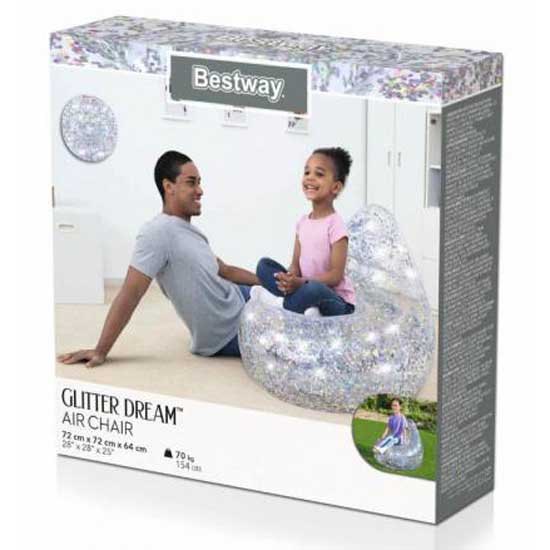 Купить Bestway 75105 Glitter Dream Воздушный стул  Clear / Glitter +6 Years 7ft.ru в интернет магазине Семь Футов