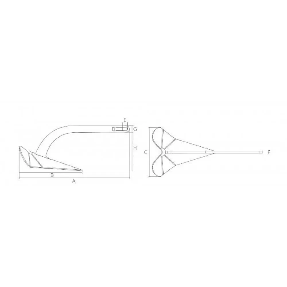 Купить Plastimo p63719 Якорь DC Grey 96x40x40 25 Kg 7ft.ru в интернет магазине Семь Футов