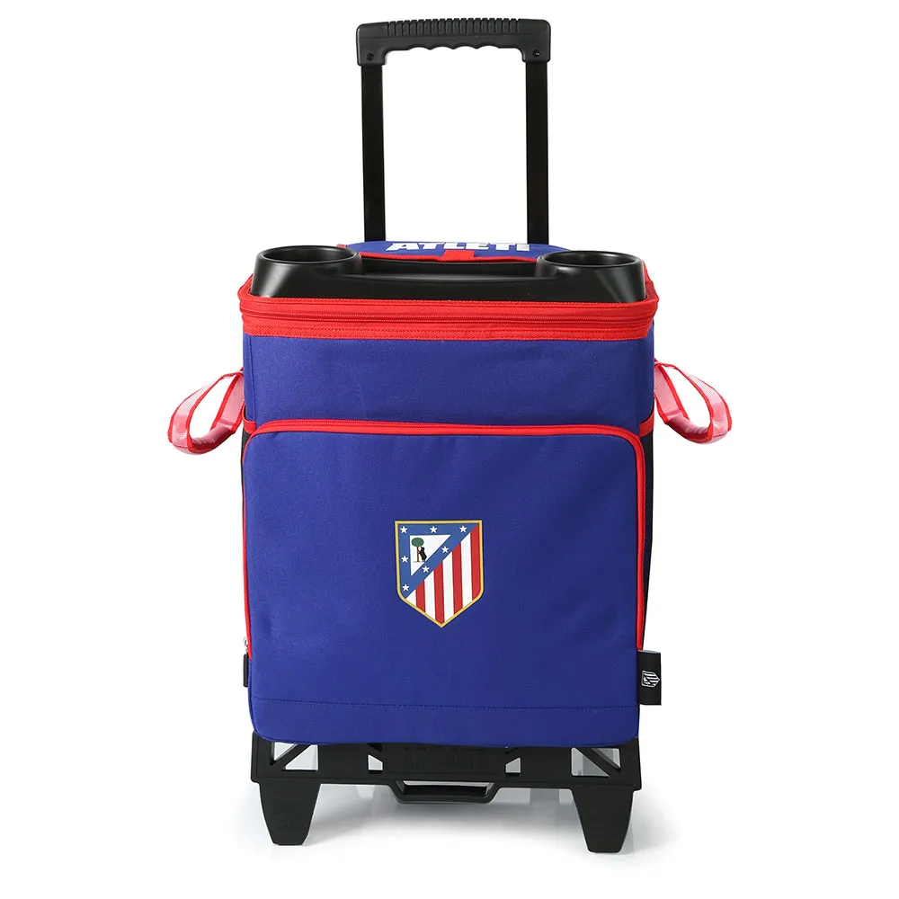 Купить Atletico de madrid azat20240030 Портативный холодильник с тележкой на 50 банок Blue 34x28x35 7ft.ru в интернет магазине Семь Футов