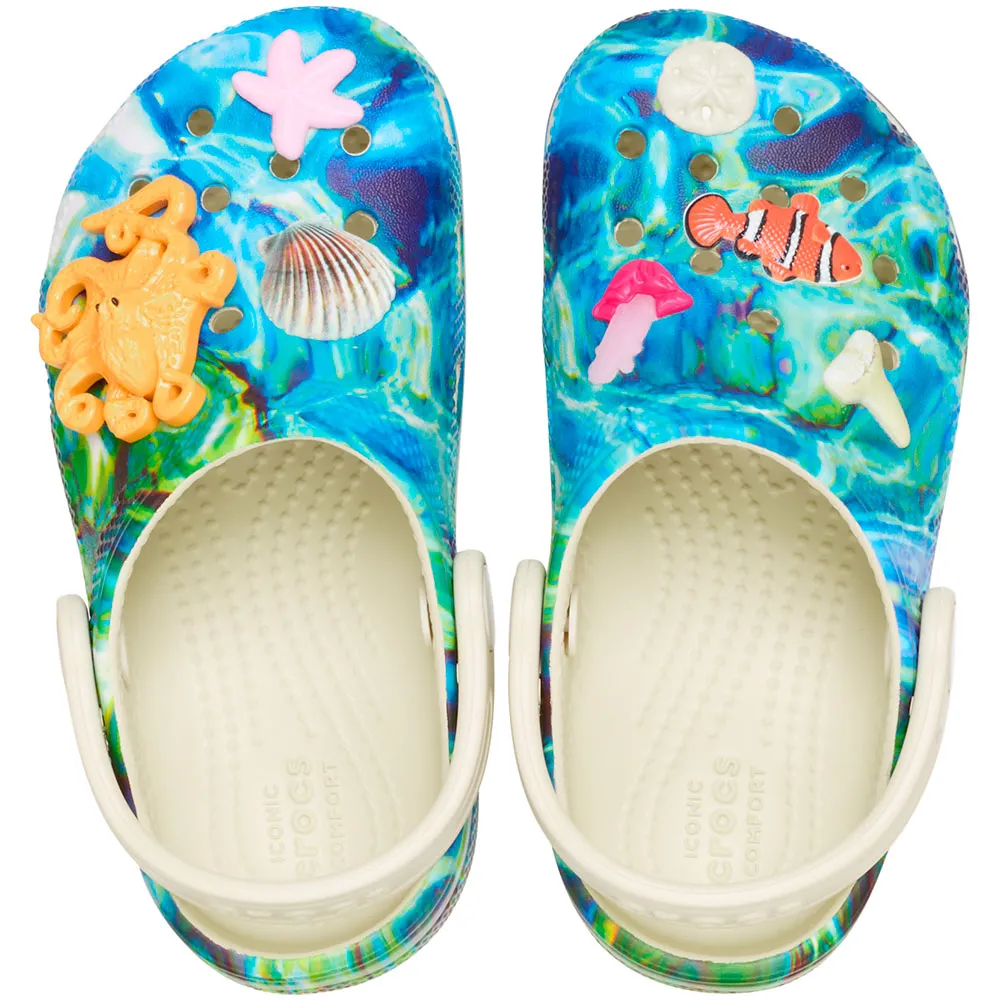 Купить Crocs 211266-2y2-c6 Деревянные башмаки Classic Under The Sea Toddler Bone 35x25x15 EU 22 7ft.ru в интернет магазине Семь Футов