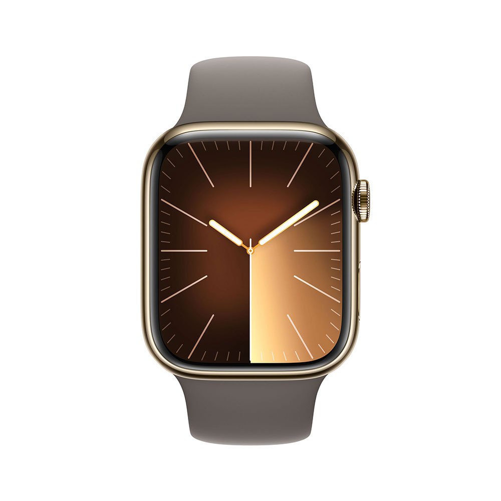 Купить Apple MRMT3QL/A Watch Series 9 GPS+Cellular 45 mm Серый  Gold Steel Clay M-L 7ft.ru в интернет магазине Семь Футов