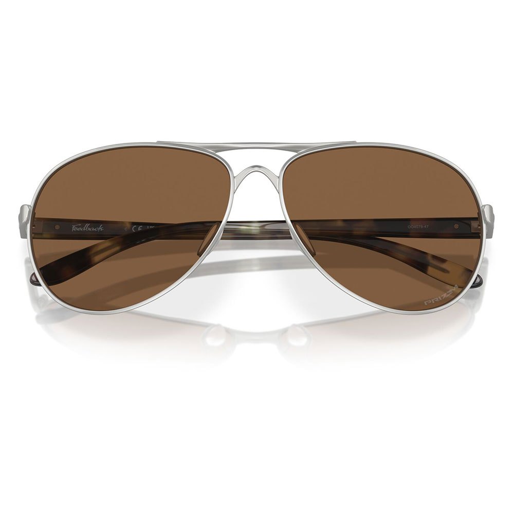 Купить Oakley OO4079-4759 Feedback Солнцезащитные Очки  Satin Chrome Prizm Bronze/CAT3 7ft.ru в интернет магазине Семь Футов