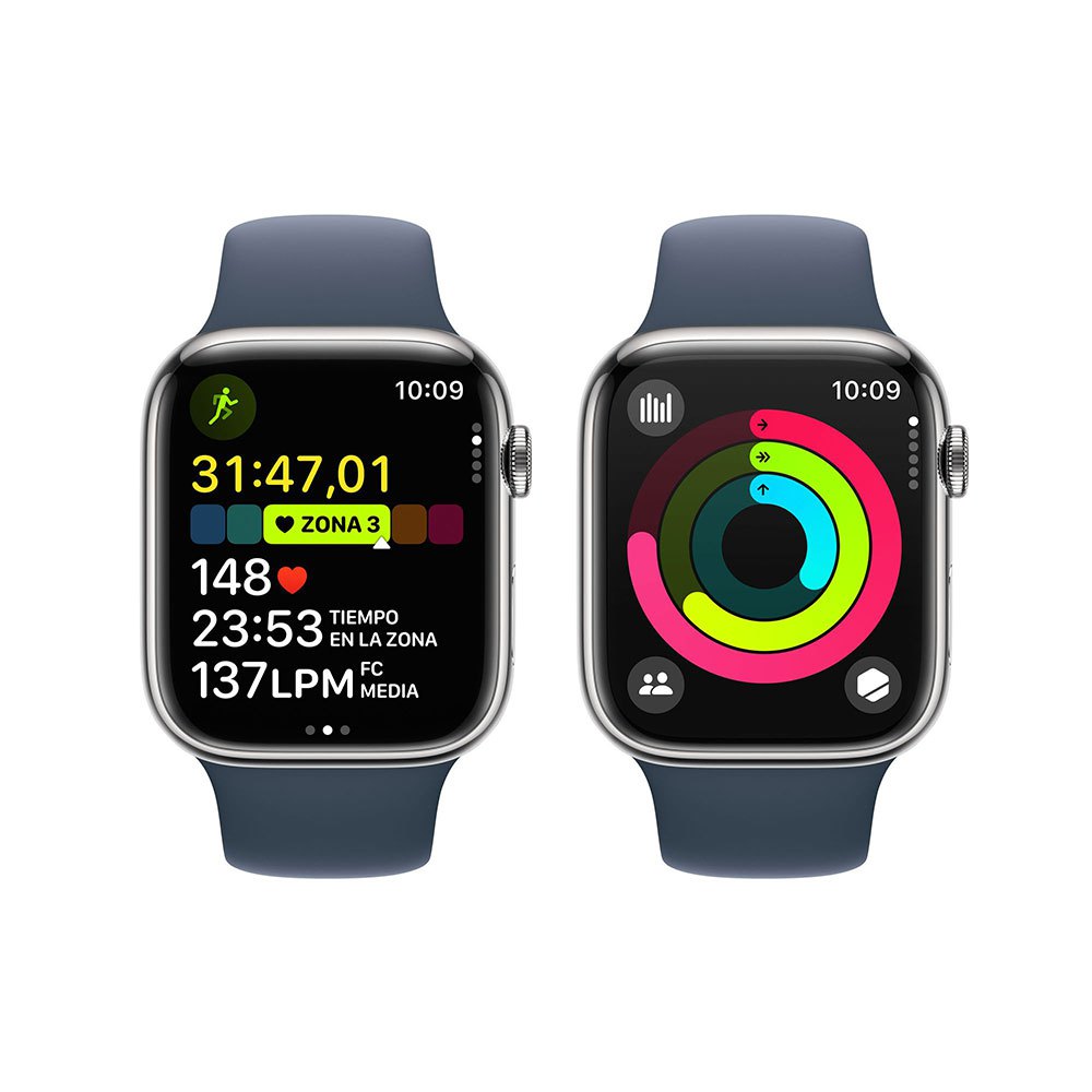 Купить Apple MRMN3QL/A Watch Series 9 GPS+Cellular 45 mm Голубой  Silver / Steel Blue S-M 7ft.ru в интернет магазине Семь Футов