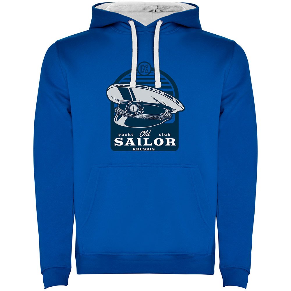 Купить Kruskis SU1067050501C052 Толстовка с капюшоном Sailor Two-Colour Голубой Royal Blue / White 2XL 7ft.ru в интернет магазине Семь Футов