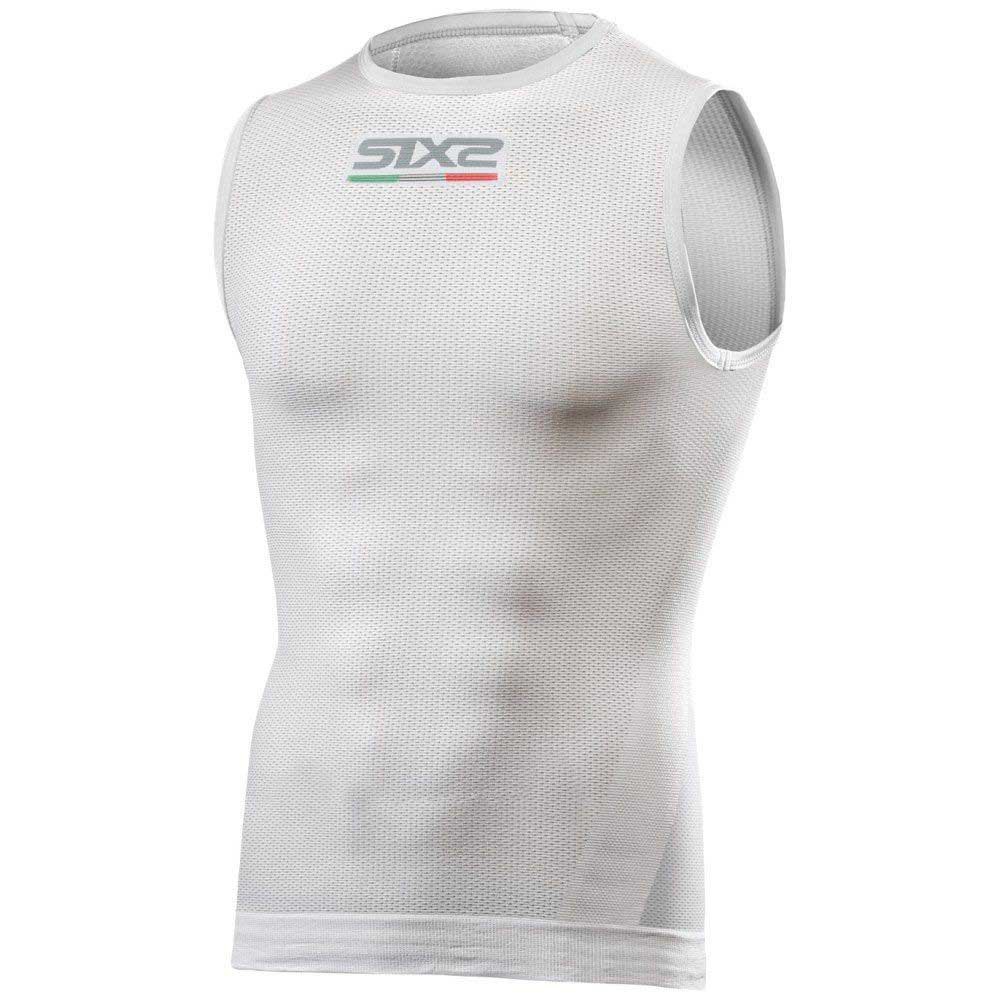 Купить Sixs U00SMXXLBIFI Безрукавная компрессионная футболка SMX Белая White Carbon L-XL 7ft.ru в интернет магазине Семь Футов