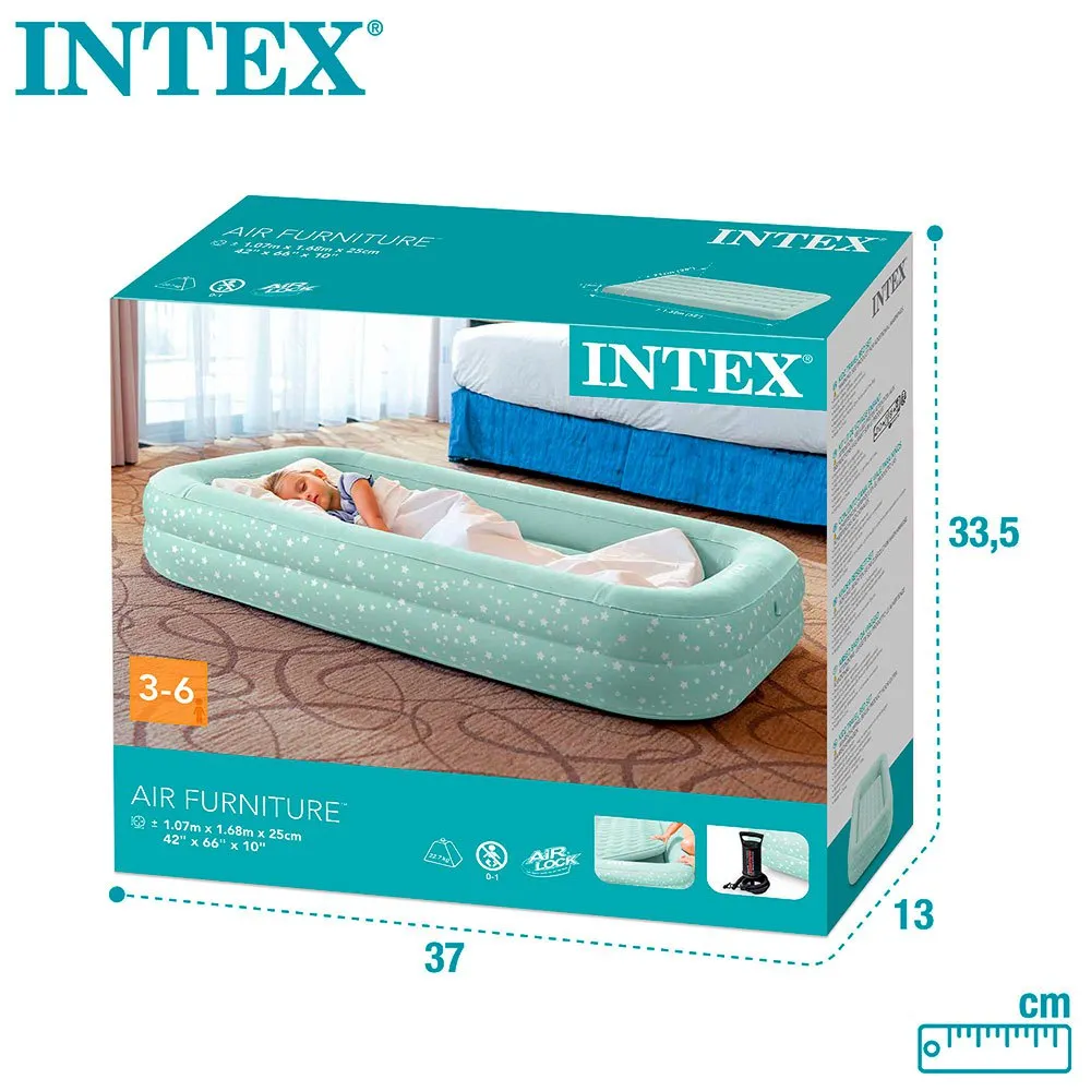 Купить Intex R-5172592-66810 Надувной детский матрас для путешествий на самолете отремонтированы Многоцветный Assorted 107 x 168 x 25 cm 7ft.ru в интернет магазине Семь Футов