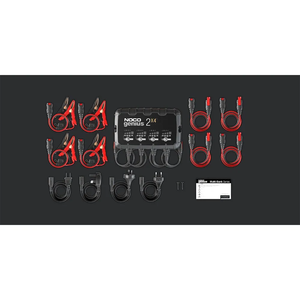 Купить Noco genius2x4 Зарядное устройство для блока аккумуляторов 8A Black / Red 25x15x27 7ft.ru в интернет магазине Семь Футов