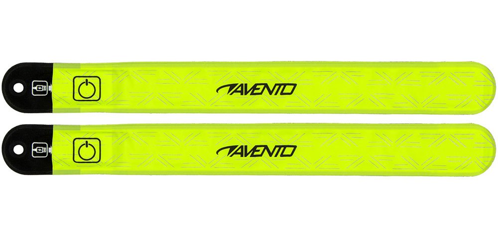 Купить Avento 44RD-FGZ-Uni Slap-On Rechargeable LED Беговая повязка 2 Единицы Fluorescent Yellow / Silver Grey 7ft.ru в интернет магазине Семь Футов