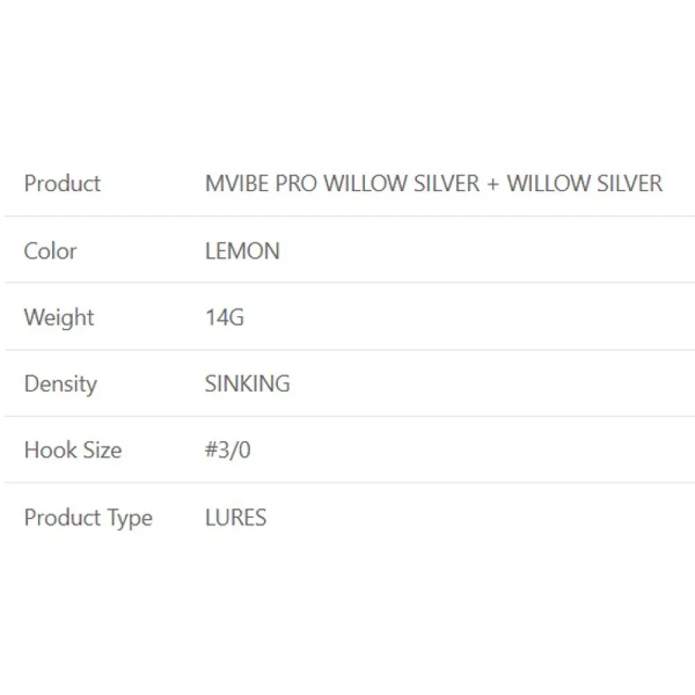 Купить Westin P248-1104-014-UNIT Spinnerbait Mvibe Pro Willow Silver Willow Silver 3/0 14g Желтый Lemon 7ft.ru в интернет магазине Семь Футов