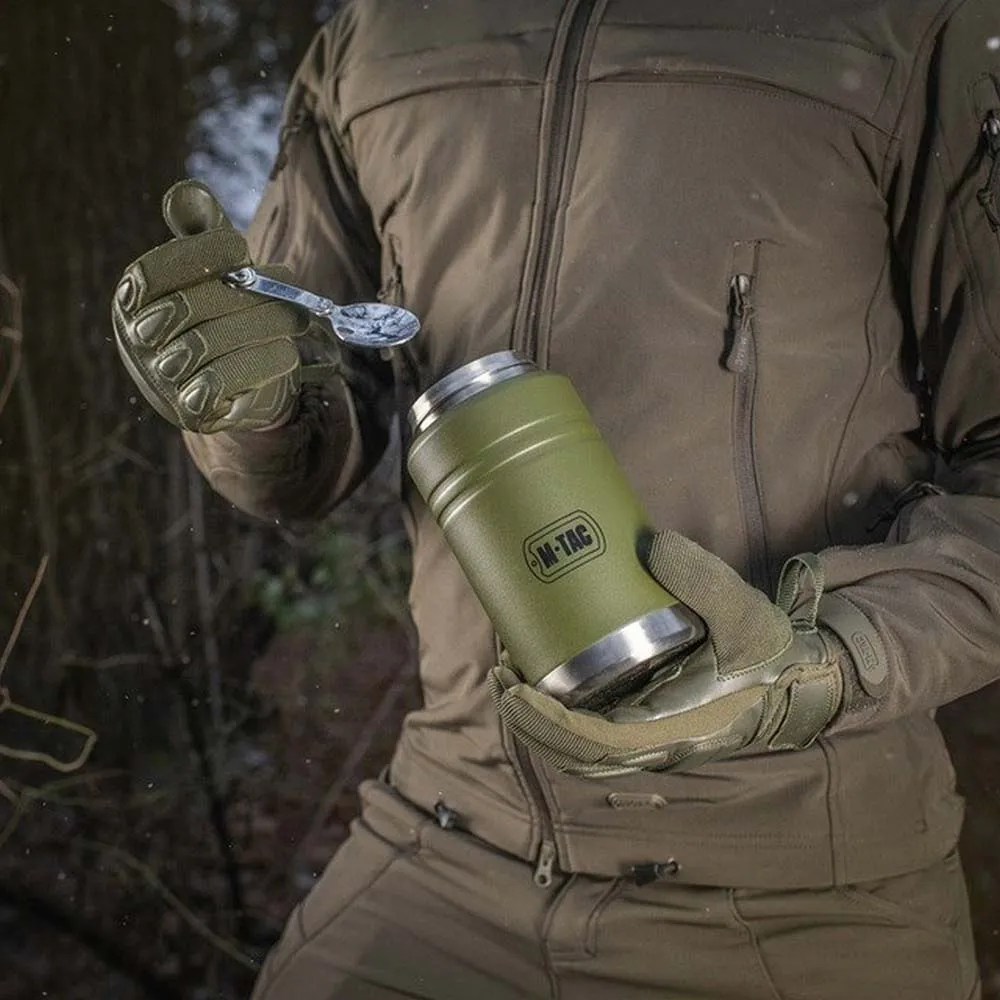 Купить M-tac un-r02-750a Термос со складной ложкой нержавеющая сталь 750ml Olive Green 10x22x11 7ft.ru в интернет магазине Семь Футов