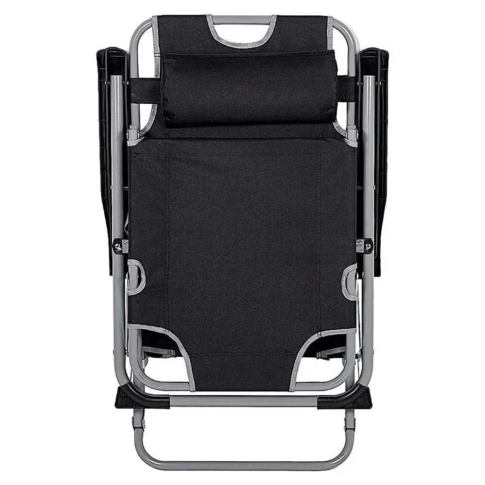 Купить Aktive R-140286874-62297 Шезлонг с подушкой отремонтированы Серебристый Black 178 x 60 x 89 cm 7ft.ru в интернет магазине Семь Футов
