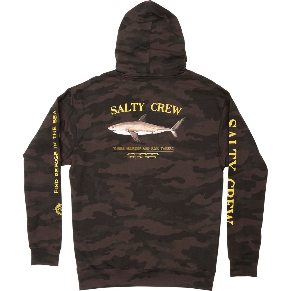 Купить Salty crew 20335029-BLKCAMO-XL Толстовка с капюшоном Bruce Зеленый Black / Camo XL 7ft.ru в интернет магазине Семь Футов