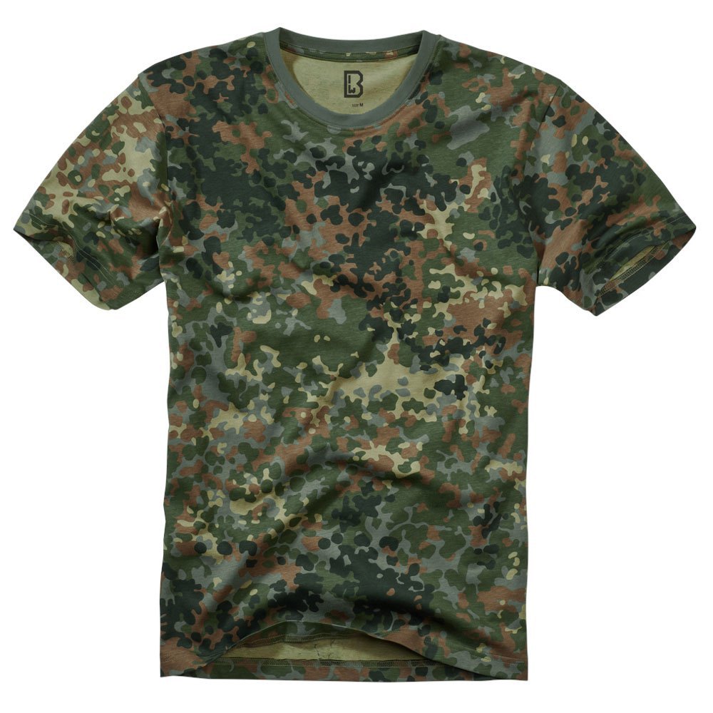 Купить Brandit 4200-14-XL Футболка с коротким рукавом T-Shirt Зеленый Flecktarn XL 7ft.ru в интернет магазине Семь Футов