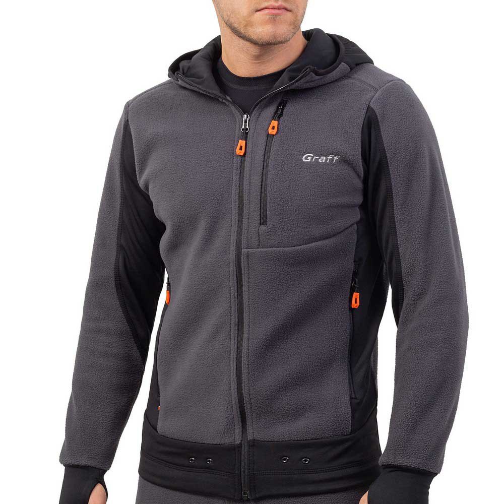 Купить Graff 223-P-BL-2-XL флисовая толстовка Outdoor Fleece Серый Grey XL 7ft.ru в интернет магазине Семь Футов