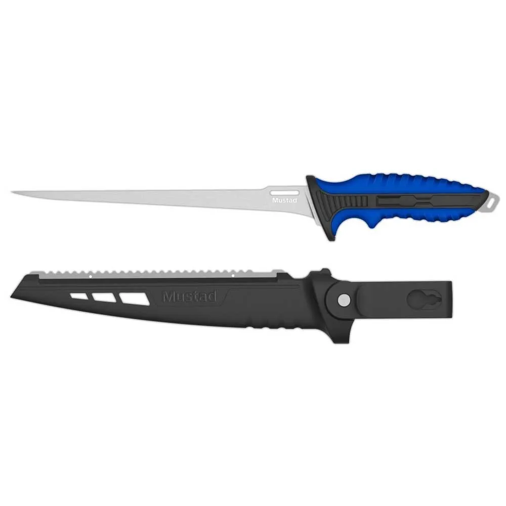 Купить Mustad MT-101-24 Нож нож MT101 Серебристый  Blue 9´´ 7ft.ru в интернет магазине Семь Футов
