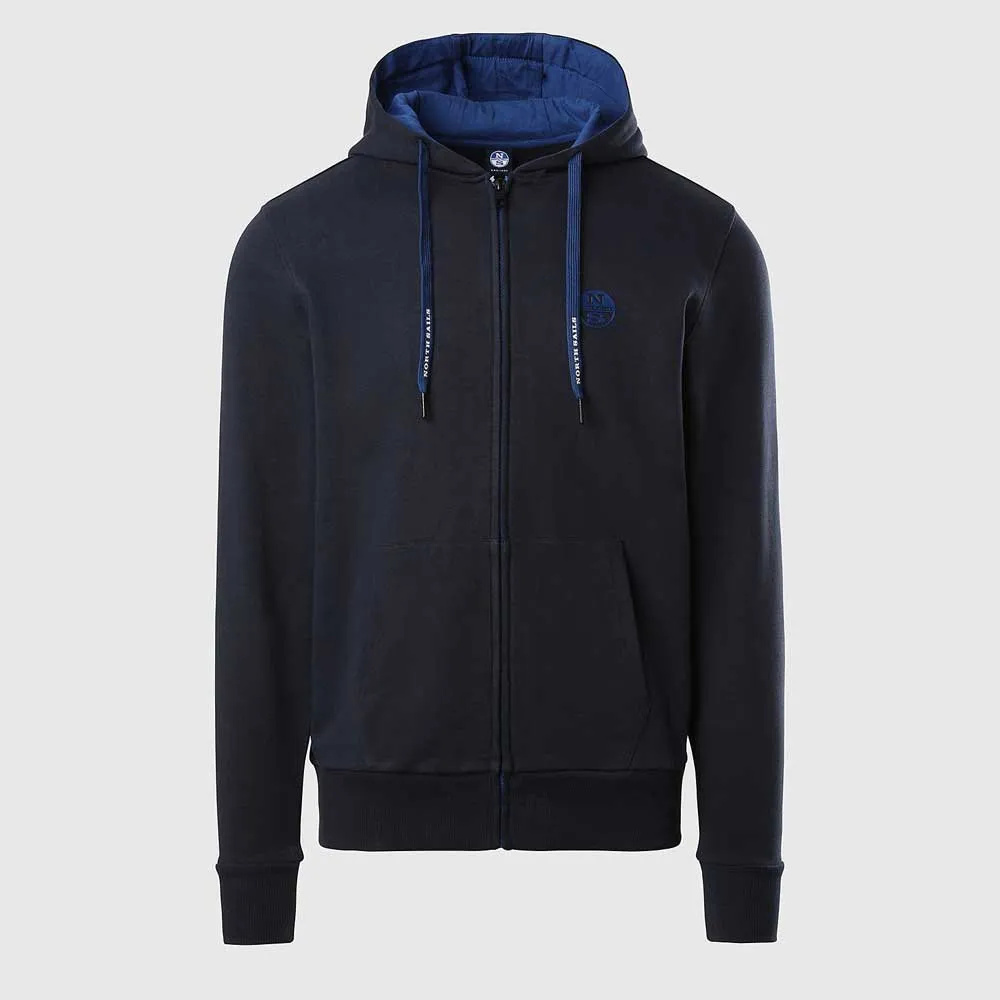 Купить North sails 691067-0802-4XL Толстовка на молнии Logo Голубой Navy Blue 4XL 7ft.ru в интернет магазине Семь Футов