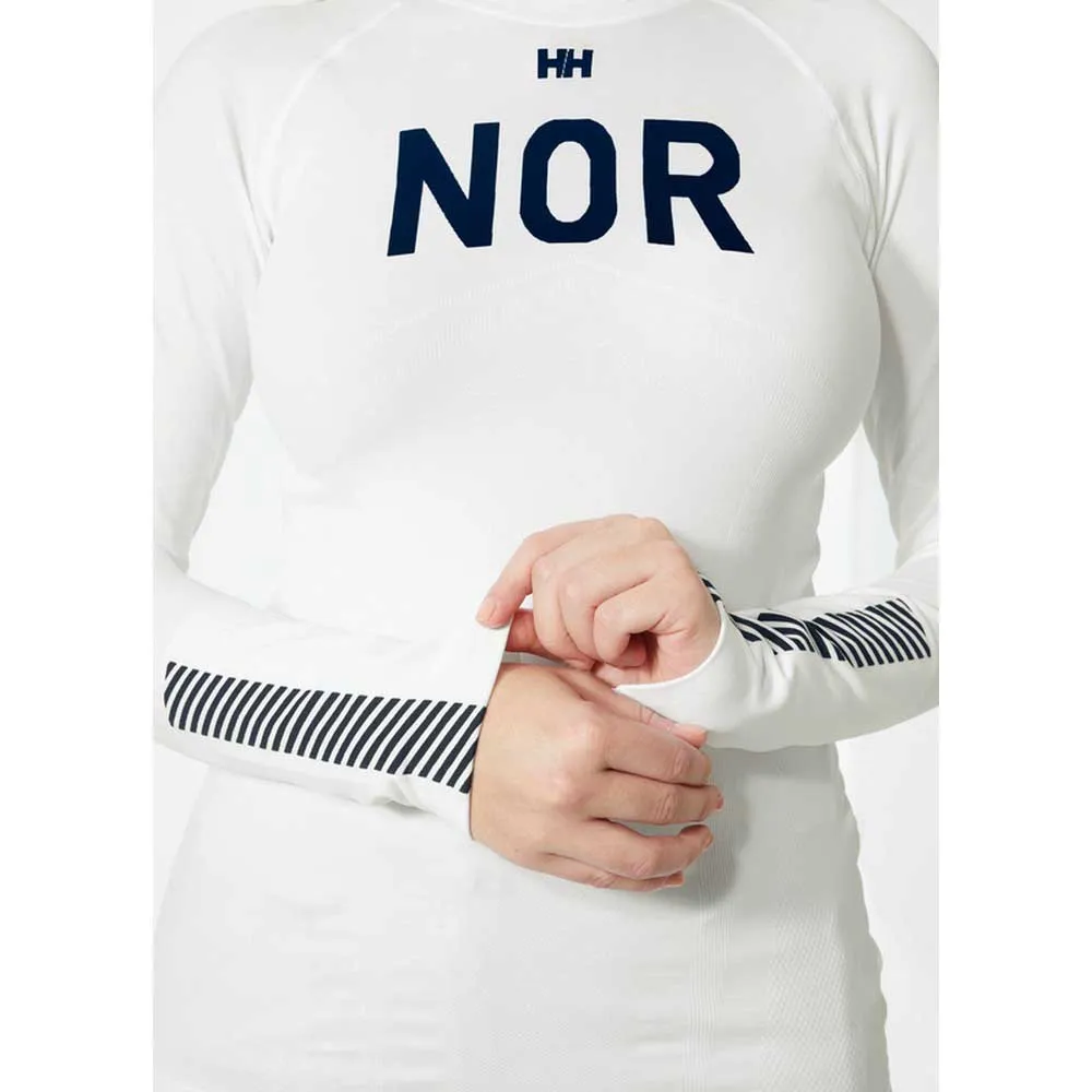 Купить Helly hansen 49341-002-L Базовый слой с длинным рукавом Lifa Seamless Racing White NSF L 7ft.ru в интернет магазине Семь Футов