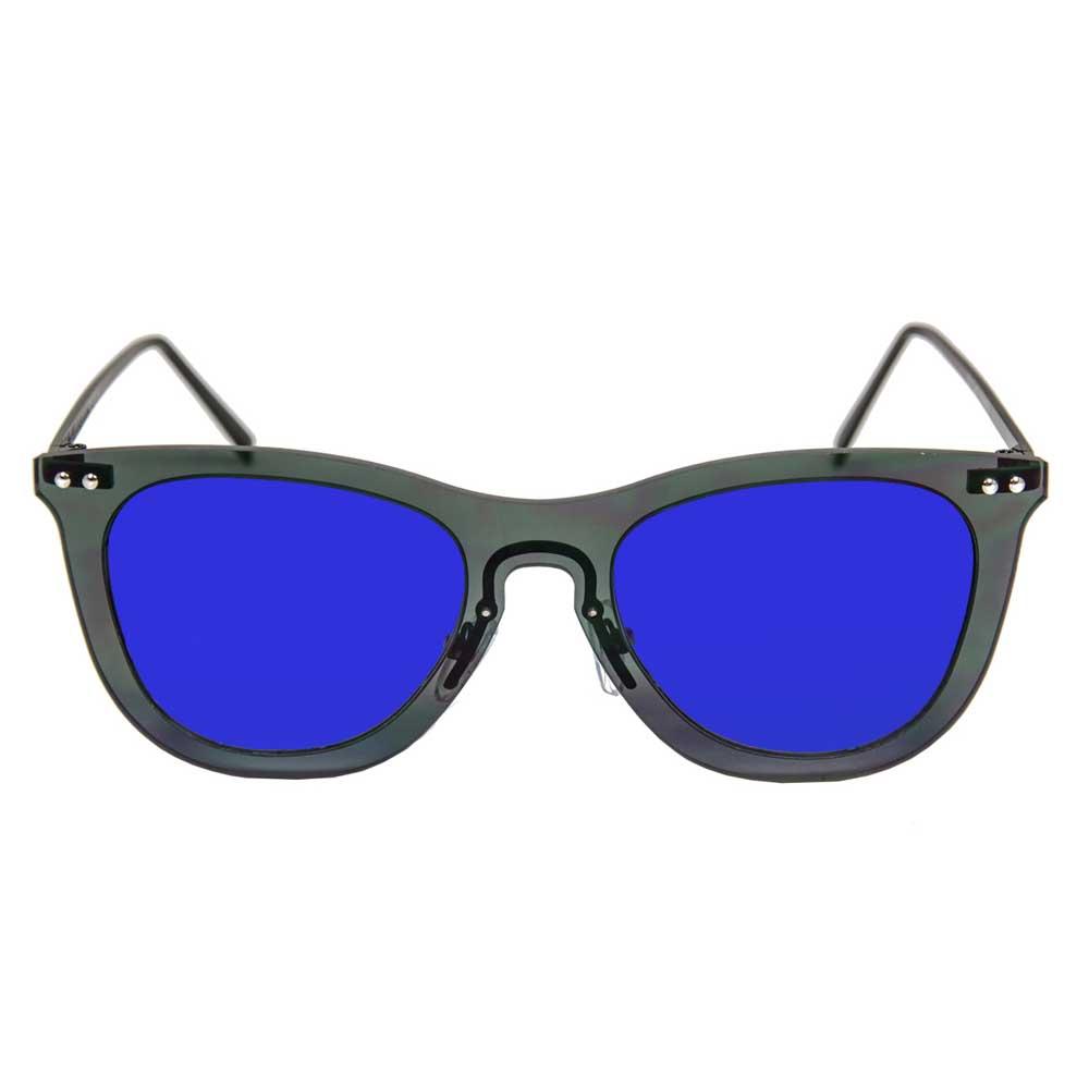 Купить Ocean sunglasses 23.24 Солнцезащитные очки Genova Blue Mirror Transparent Black / Metal Black Temple/CAT2 7ft.ru в интернет магазине Семь Футов