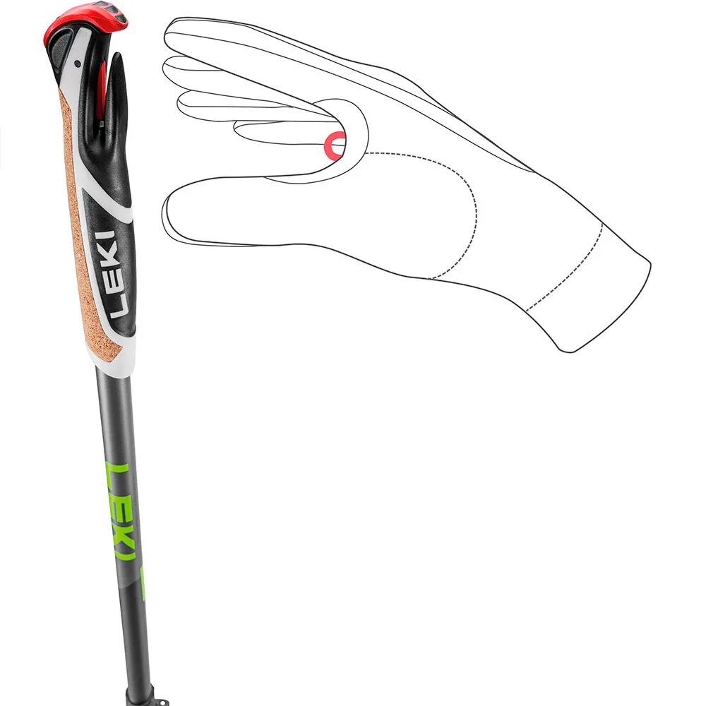 Купить Leki 65326142 трости Spin Shark SL Серебристый  Silvergrey / Dark Anthracite / Lime 100-130 cm 7ft.ru в интернет магазине Семь Футов