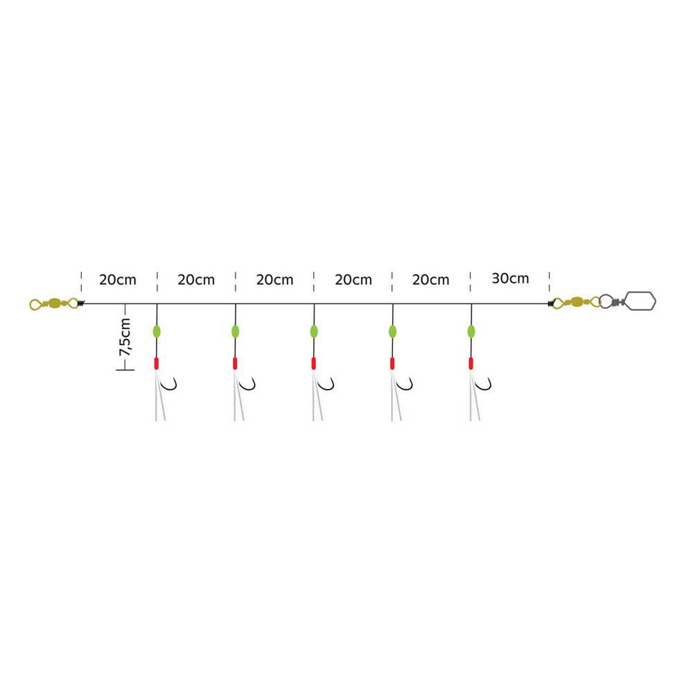 Купить Kinetic F229-693-039-UNIT Sabiki Nordic Mackerel 130 cm 0.60 mm Рыболовное Перо Pearl / Crystal Flash 1/0 7ft.ru в интернет магазине Семь Футов