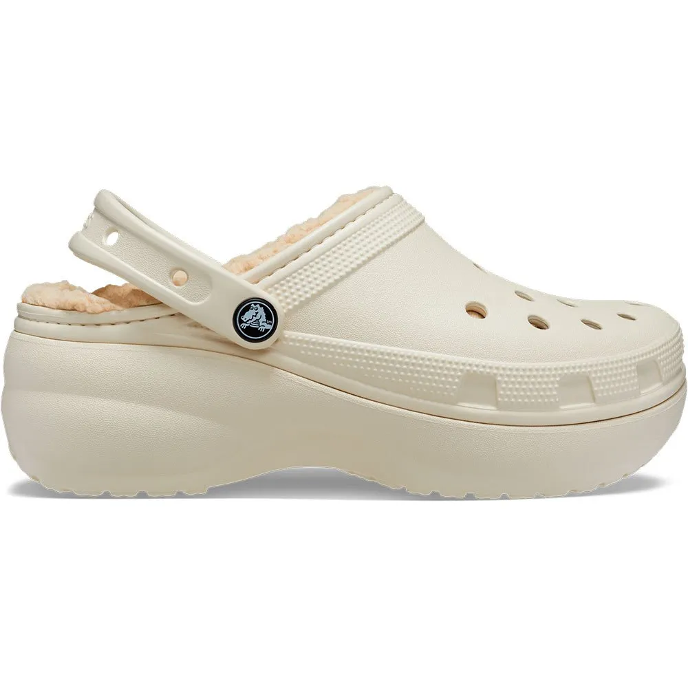 Купить Crocs 207938-2y2-w5 Деревянные башмаки Classic Platform Lined Bone 35x25x15 EU 34 7ft.ru в интернет магазине Семь Футов
