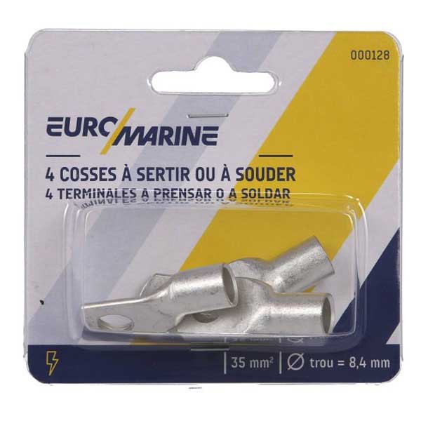 Купить Euromarine 000129 35 mm2 Клемма для обжима и пайки 4 единицы Grey 10.5 mm 7ft.ru в интернет магазине Семь Футов