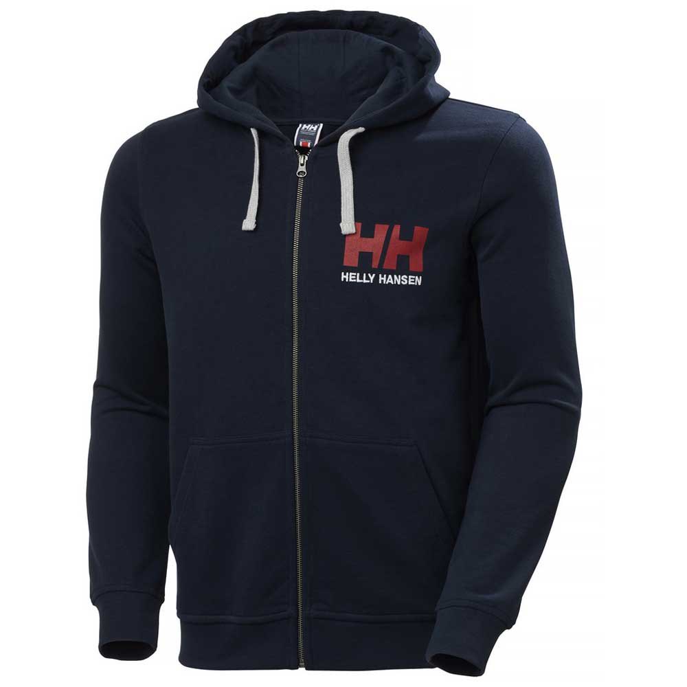 Купить Helly hansen 34163_597-L Толстовка на молнии Logo Голубой Navy L 7ft.ru в интернет магазине Семь Футов