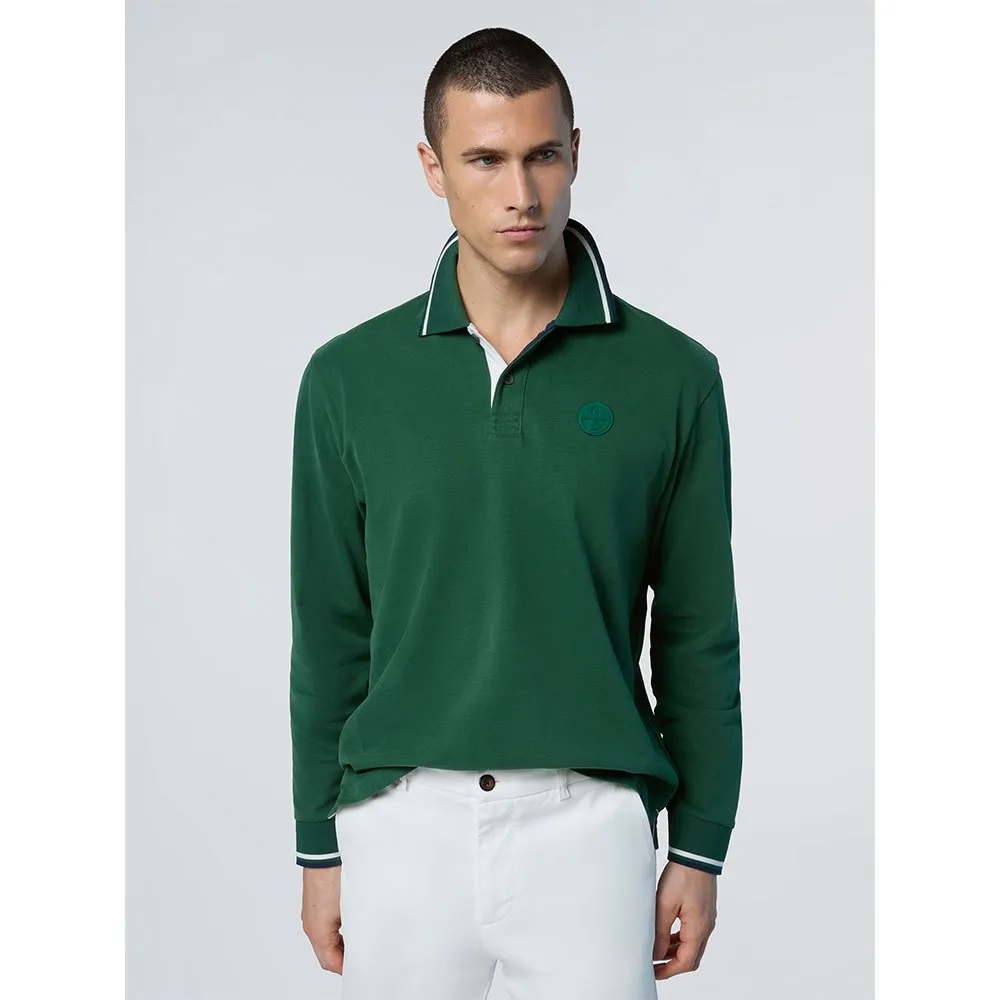 Купить North sails 692336-0400-XXL Поло с длинным рукавомным рукавом Logo Зеленый Green 2XL 7ft.ru в интернет магазине Семь Футов