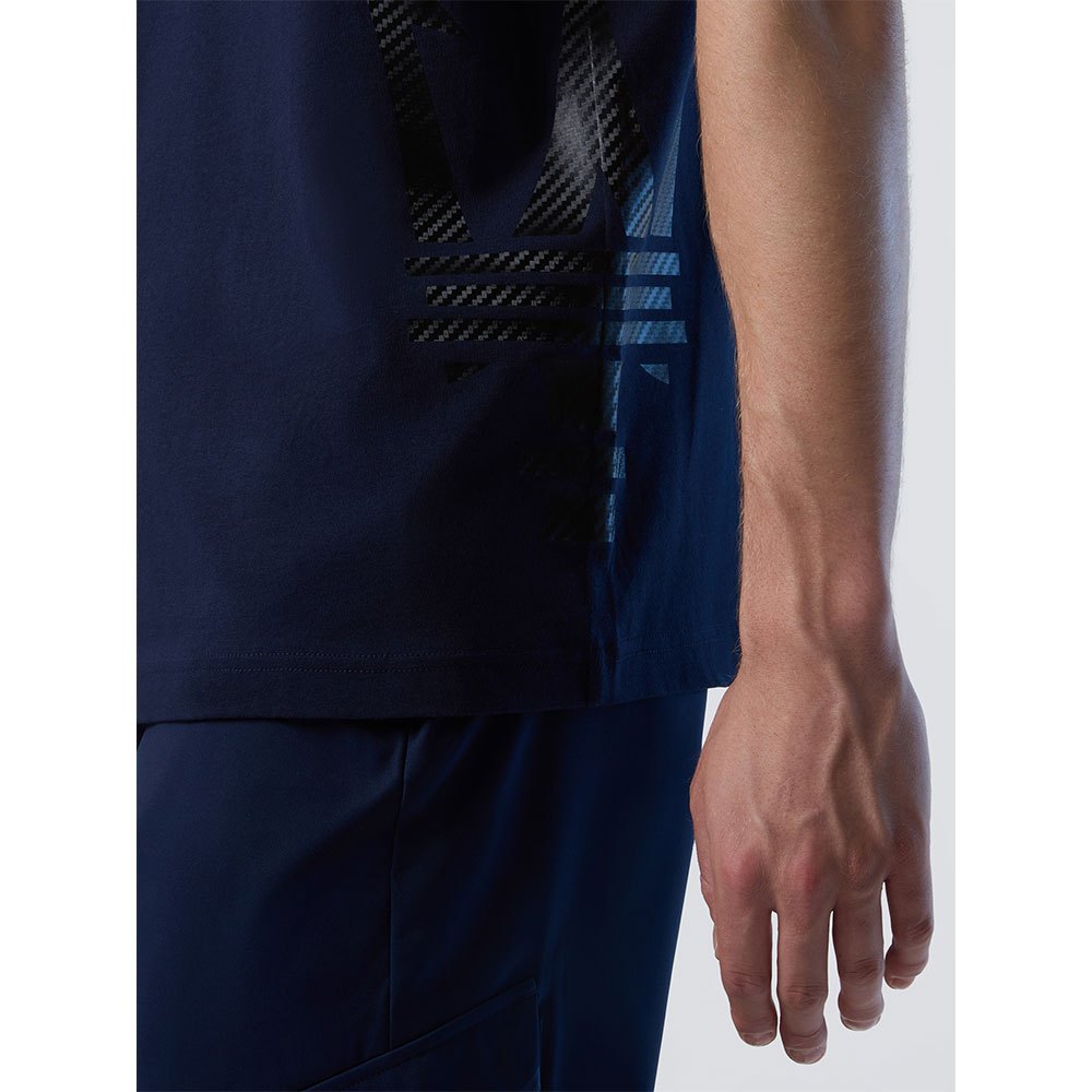 Купить North sails 453016-0802-XXL Футболка с коротким рукавом Logo Medio Tridente Голубой Navy Blue 2XL 7ft.ru в интернет магазине Семь Футов