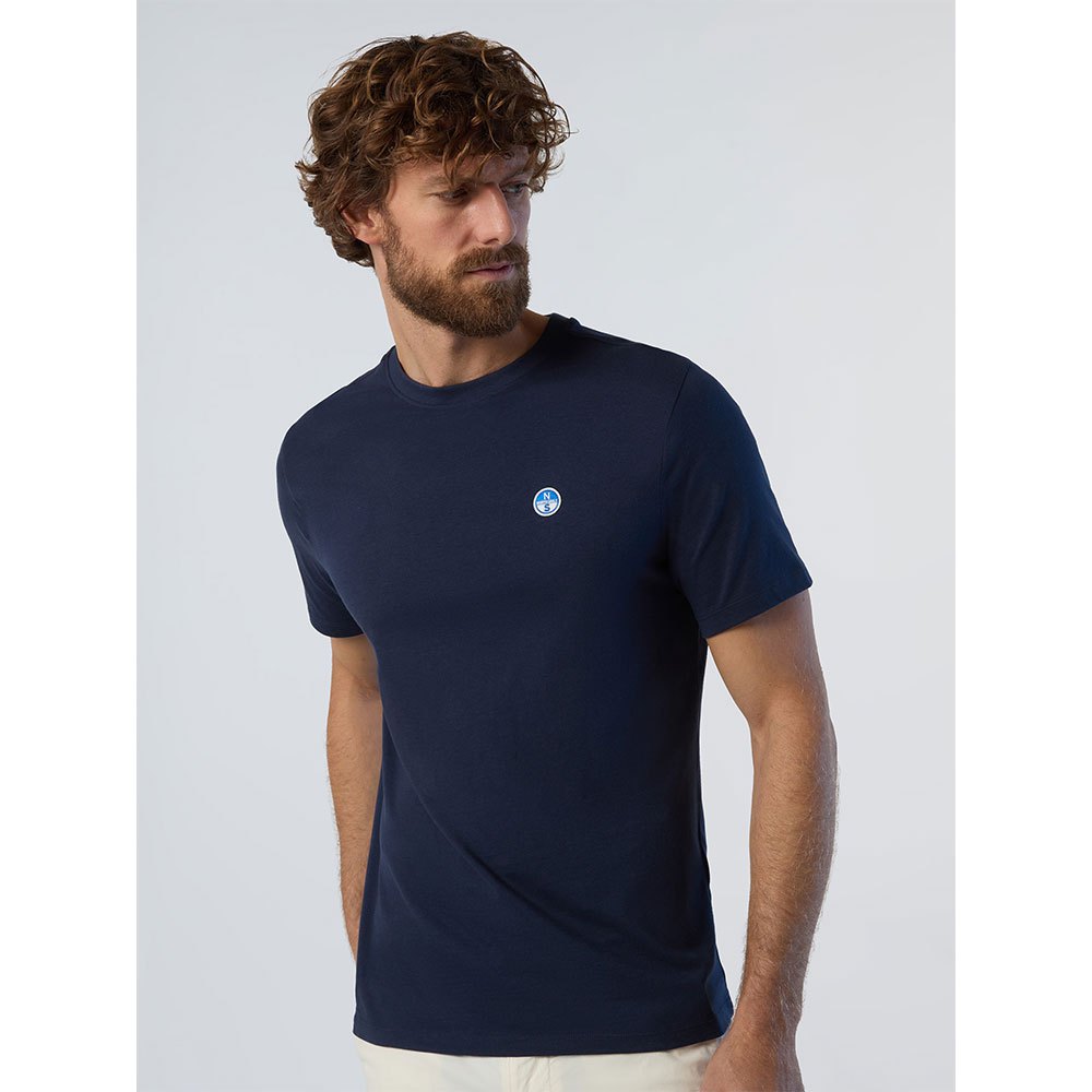 Купить North sails 692970-0802-XS Футболка с коротким рукавом Basic Bollo Голубой Navy Blue XS 7ft.ru в интернет магазине Семь Футов