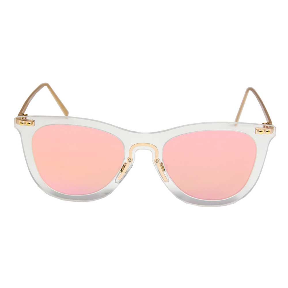 Купить Ocean sunglasses 23.25 Солнцезащитные очки Genova Pink Mirror Transparent White / Metal Gold Temple/CAT2 7ft.ru в интернет магазине Семь Футов