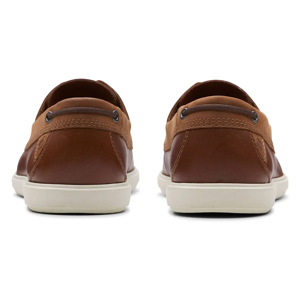 Купить Clarks shoes 26181273-darktanleather-11 Палубные туфли Bratton Boat Dark Tan Leather 35x25x15 EU 46 7ft.ru в интернет магазине Семь Футов