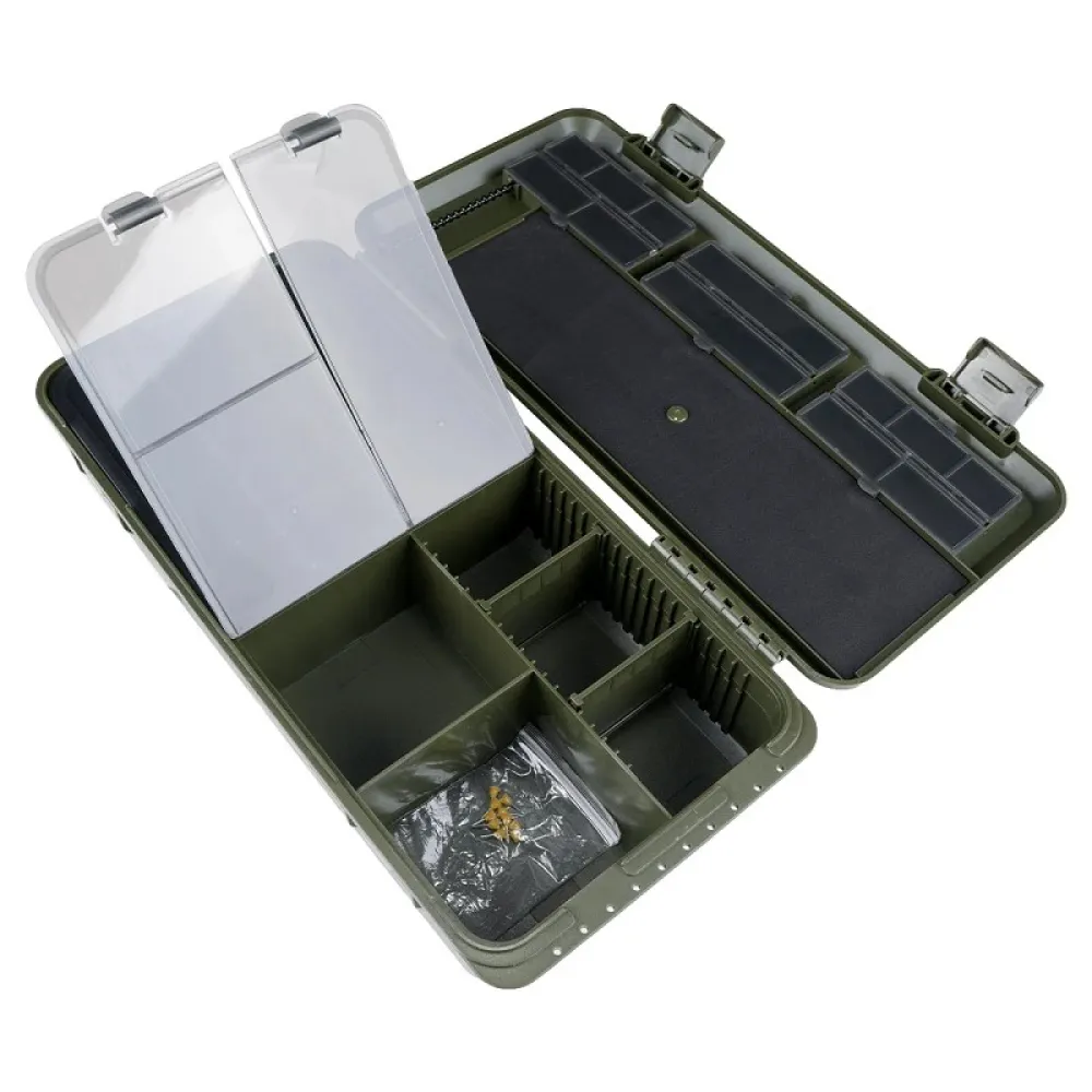 Купить Golden catch g.carp 1339225 Коробка для снастей Carp Flat Dark Green 35x18x8 34.5 x 17.5 x 7.5 cm 7ft.ru в интернет магазине Семь Футов