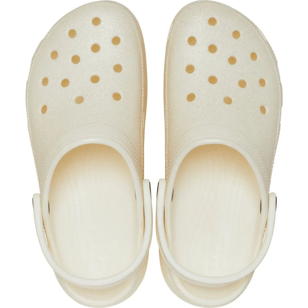 Купить Crocs 207241-0wv-w8 Деревянные башмаки Classic Platform Glitter Chalk 35x25x15 EU 38 7ft.ru в интернет магазине Семь Футов