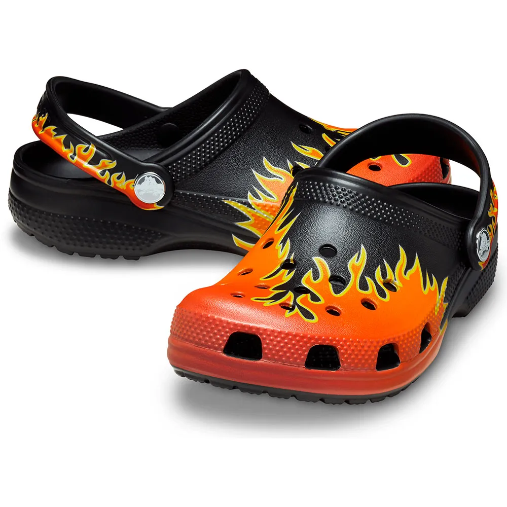 Купить Crocs 211214-0c4-c4 Деревянные башмаки Classic Flames T Black / Multi 35x25x15 EU 19 7ft.ru в интернет магазине Семь Футов