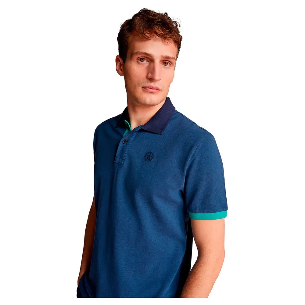 Купить North sails 692356-0787-4 Поло с короткими рукавами 692356 Logo Голубой Dark Denim L 7ft.ru в интернет магазине Семь Футов