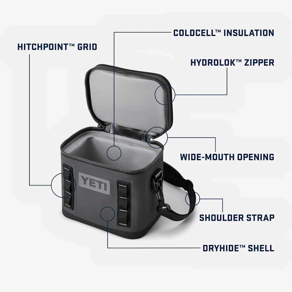 Купить Yeti 70000001851 Мягкий переносной кулер Hooper Flip 8L Black 16x27x3 7ft.ru в интернет магазине Семь Футов
