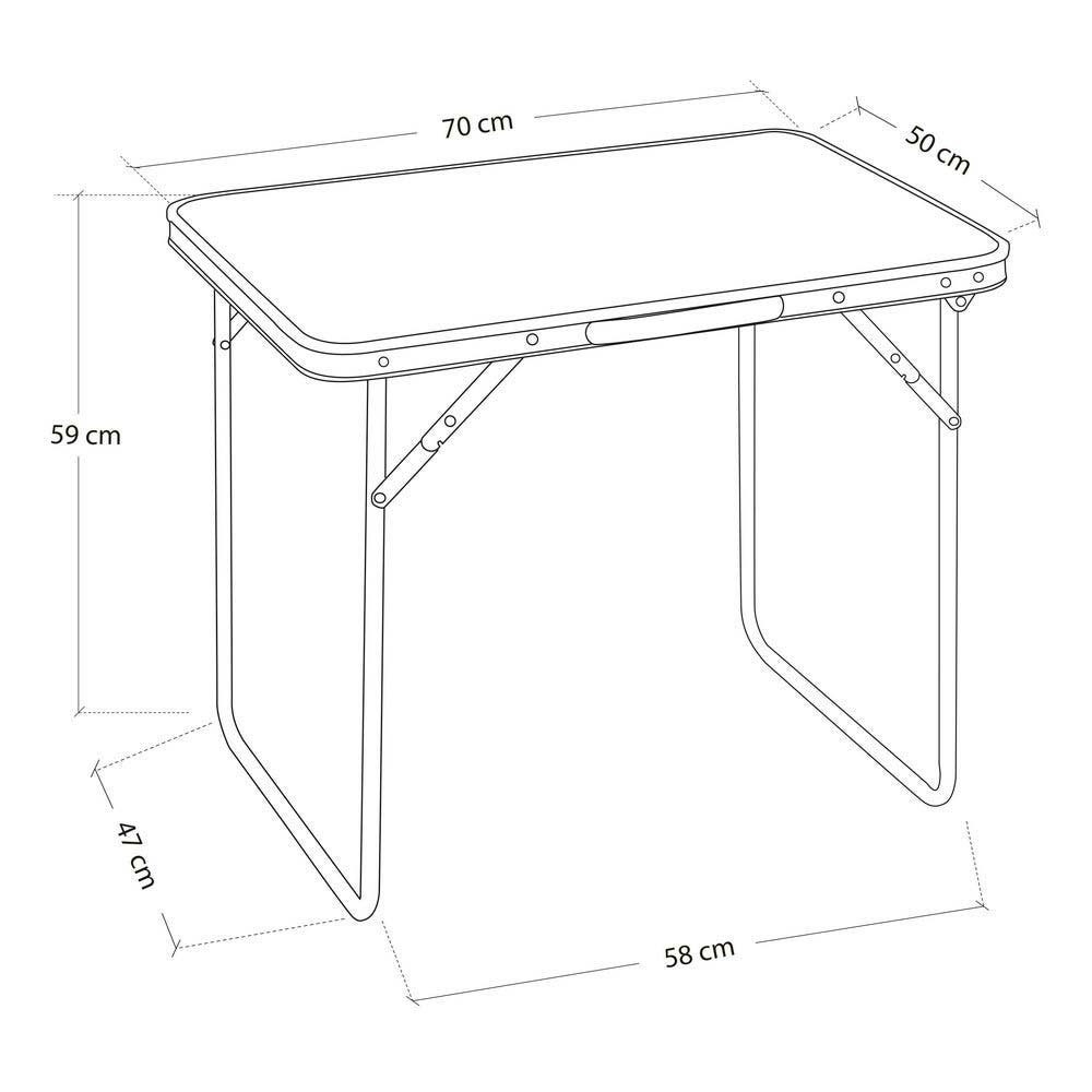 Купить Generico 921096 Складной стол из металла и дерева 70x50x60 cm Серебристый White 7ft.ru в интернет магазине Семь Футов