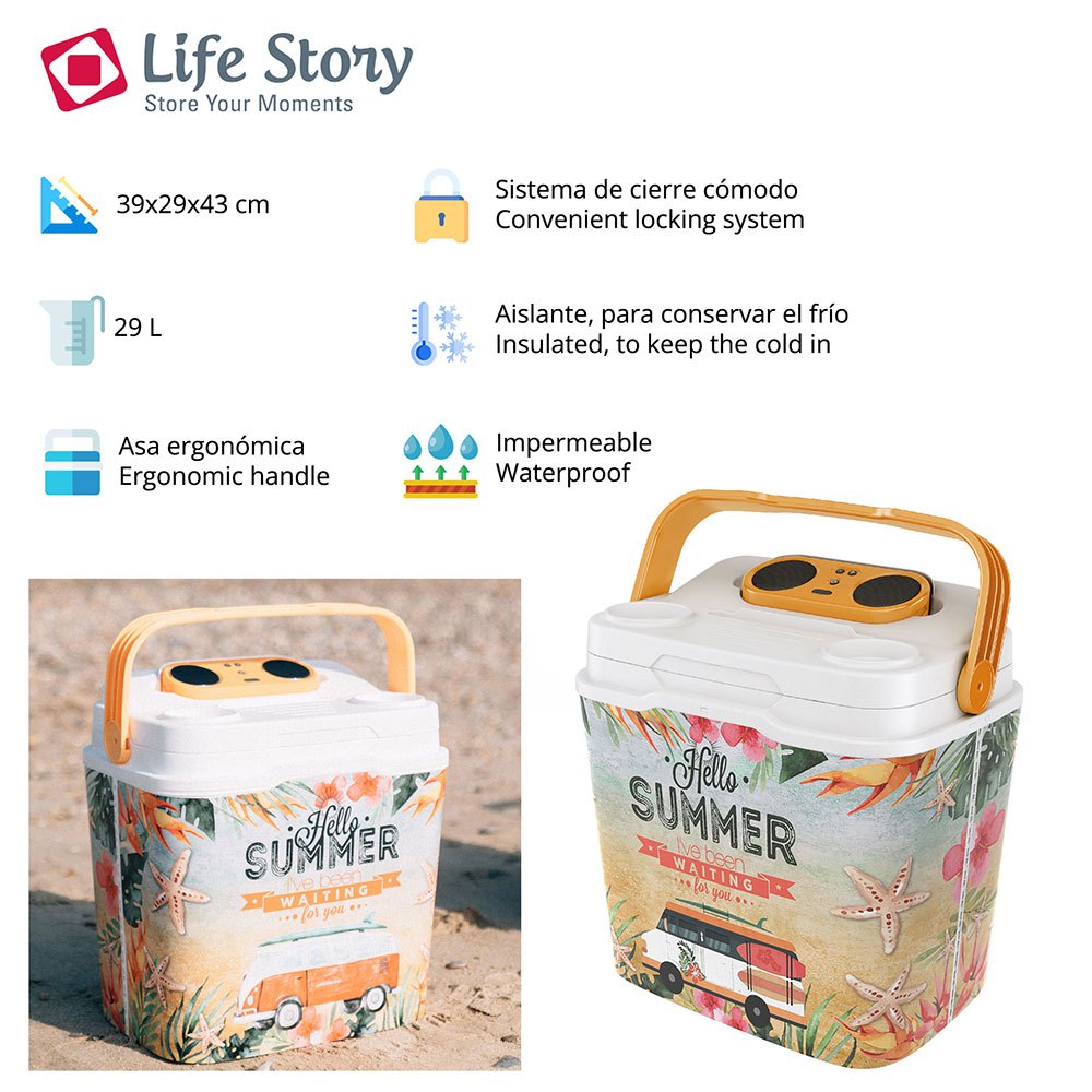 Купить Sp berner SB268 Life Story 29L Speakooler Exotic Summer Портативный Кулер  Multicolor 7ft.ru в интернет магазине Семь Футов