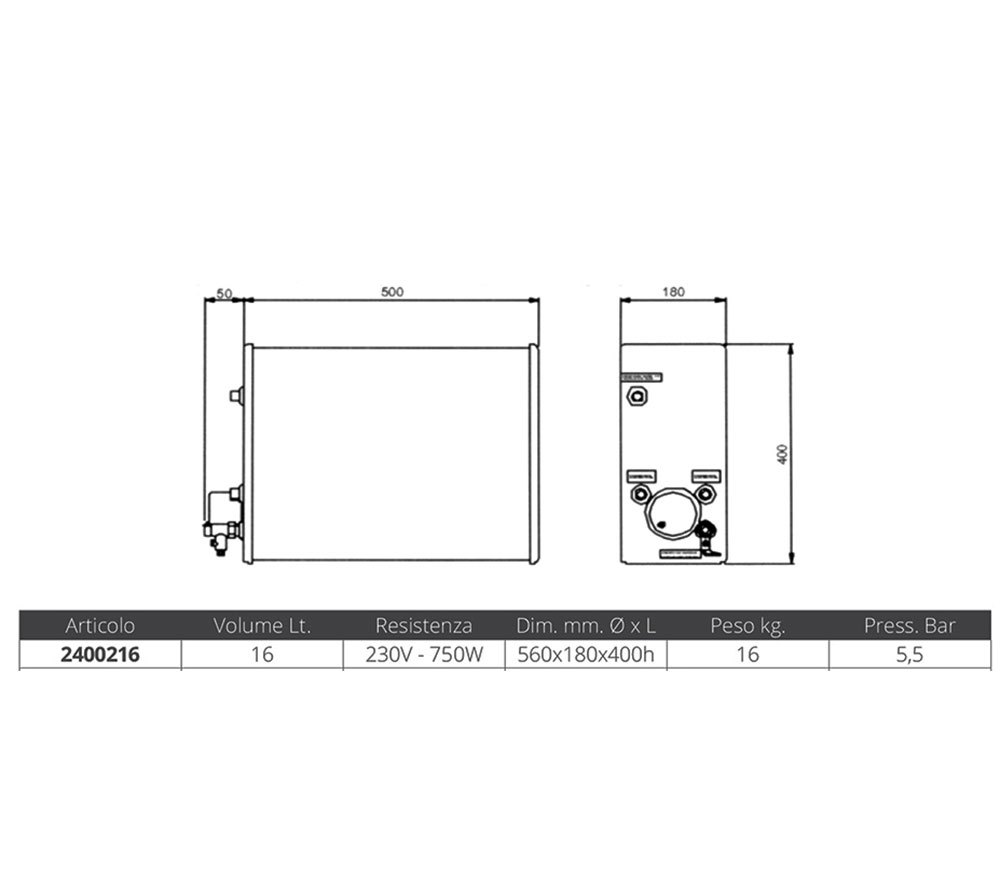 Купить Indel marine 2400216 750W 230V 16L Котел из нержавеющей стали Бесцветный White 560 x 180 x 400 mm 7ft.ru в интернет магазине Семь Футов