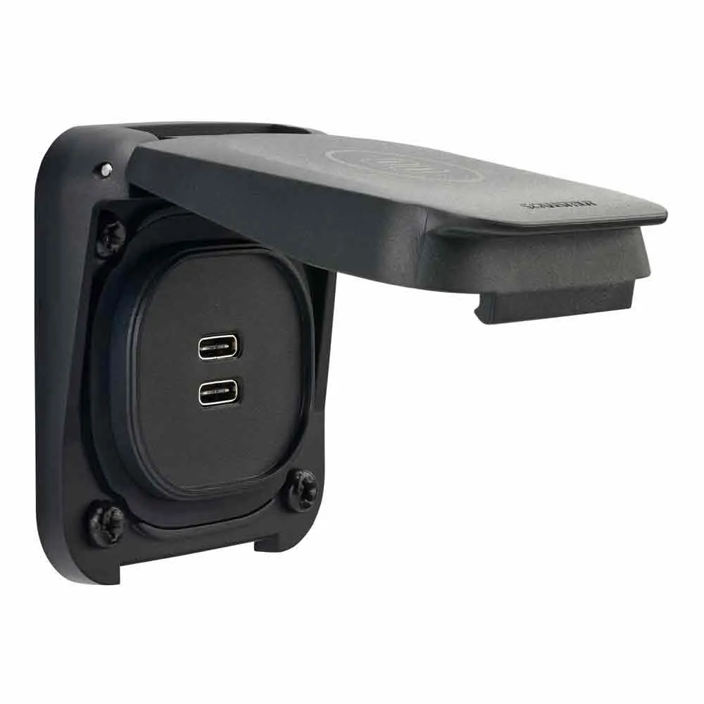 Купить Scanstrut sc-v-usb-01 Внешняя розетка Ventura Dual USB-C Black 10x12x8 7ft.ru в интернет магазине Семь Футов