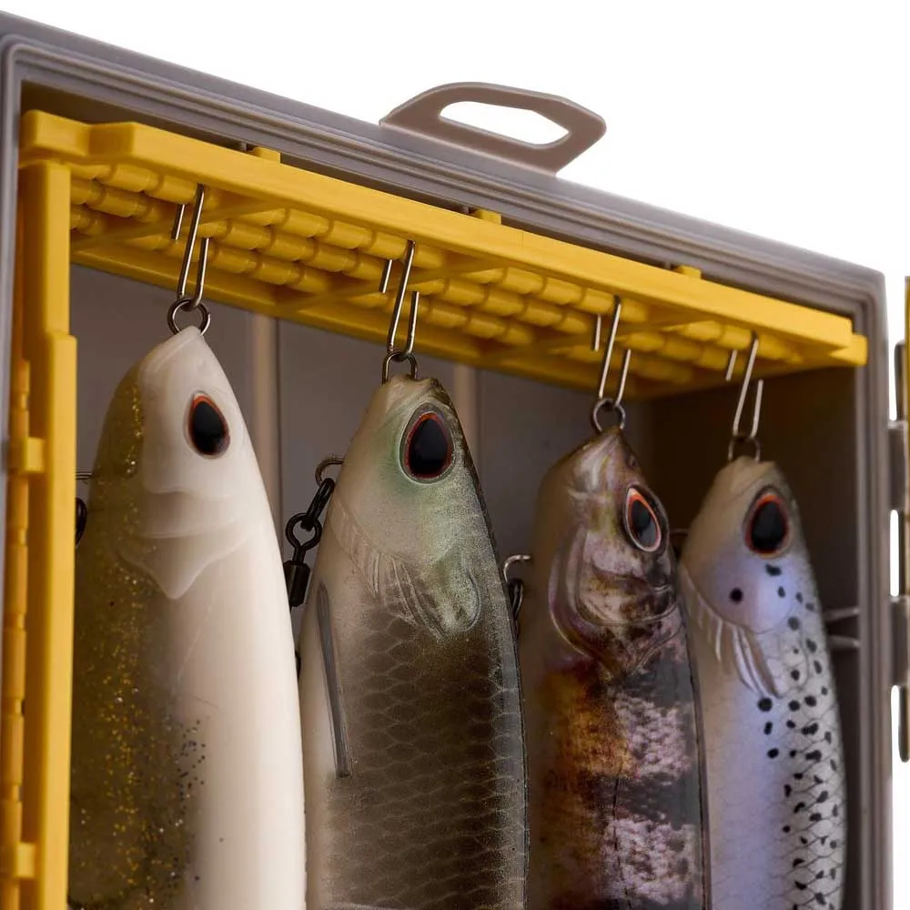 Купить Plano p000110 коробка для приманок EDGE® 3700 Swimbait Grey / Yellow 33x46x17 7ft.ru в интернет магазине Семь Футов