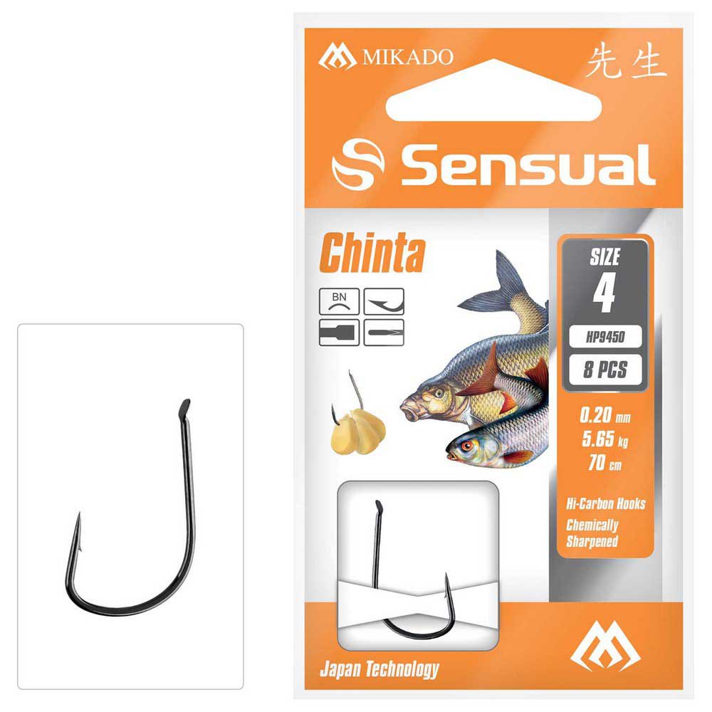 Купить Mikado HP9450-8B-016 Snelled Sensual Chinta 0.160 mm Связанные Крючки Серебристый Black Nickel 8 7ft.ru в интернет магазине Семь Футов