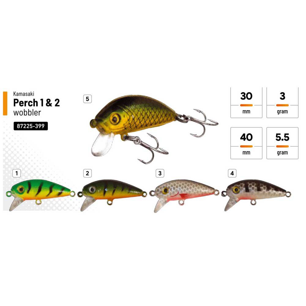 Купить Kamasaki 87225301 Wobbler Perch 872253 Пескарь 45 mm 3.5g  1 7ft.ru в интернет магазине Семь Футов