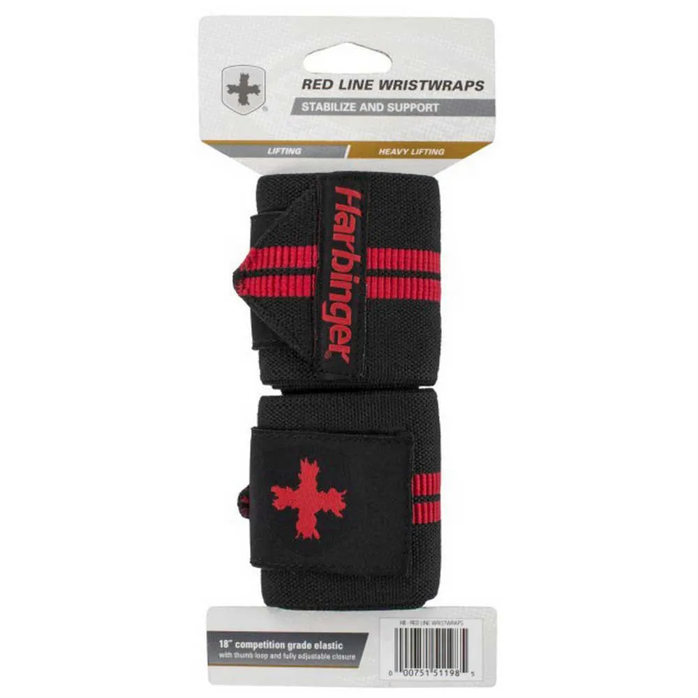 Купить Harbinger 360548-redlinewristwrap Напульсник Red Line Black / Red 15x10x8 7ft.ru в интернет магазине Семь Футов